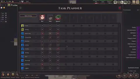Dungeon Settlers pause-tactical combat with the party fighting