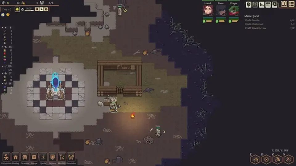 Dungeon Settlers level-up choice UI